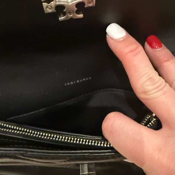 Tory Burch Black Quilted Leather Clutch - Picture 6 of 13